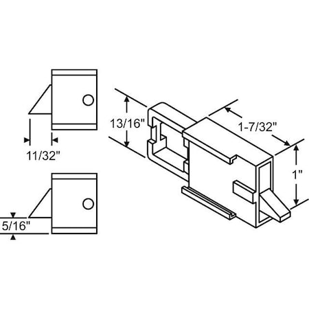 Strybuc Left Hand Black Tilt Latch As 83-617LH
